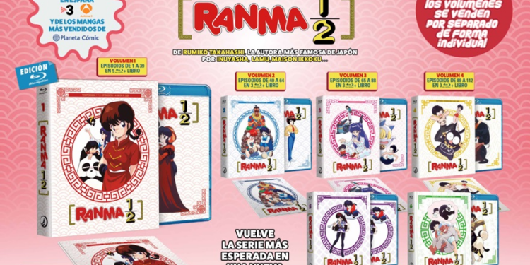 Las 6 boxes de Ranma 1/2 en Blu-ray, a la venta en Scanavo el 31 de enero